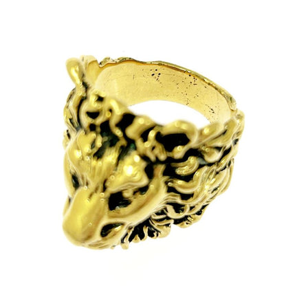 Gucci GP Lion Head Ring Gold 483559 Ring