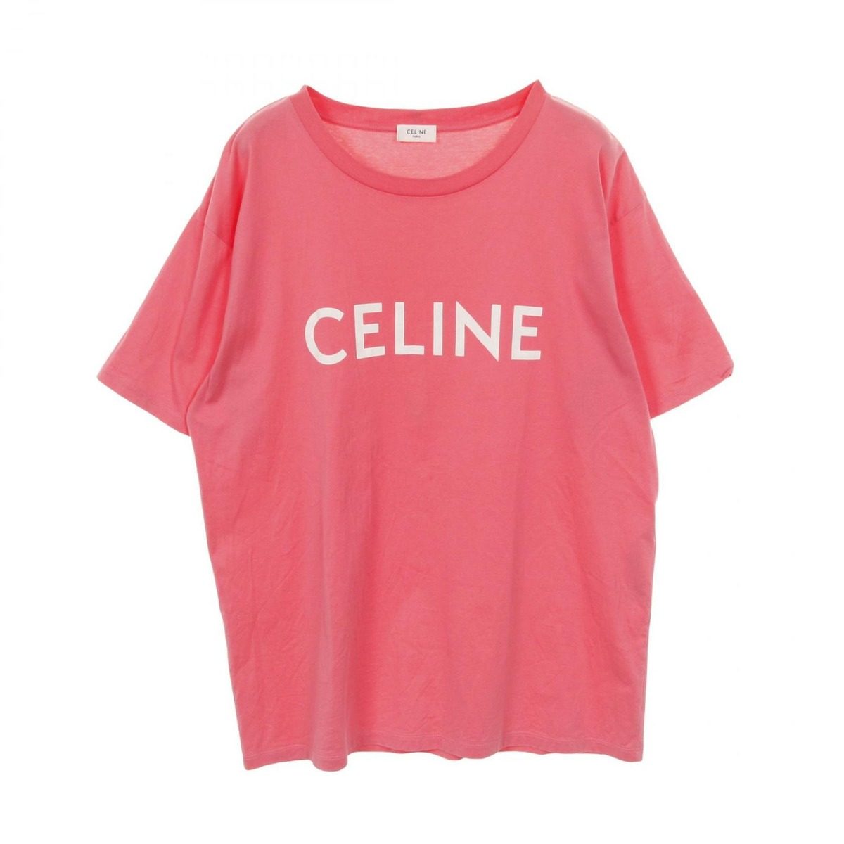 Celine Cut Soles Pink Cotton T-Shirt
