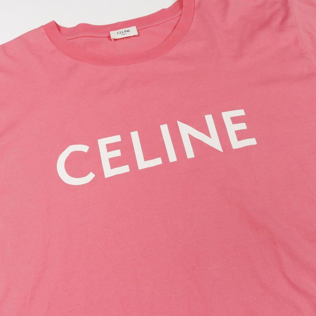 Celine Cut Soles Pink Cotton T-Shirt — view 6