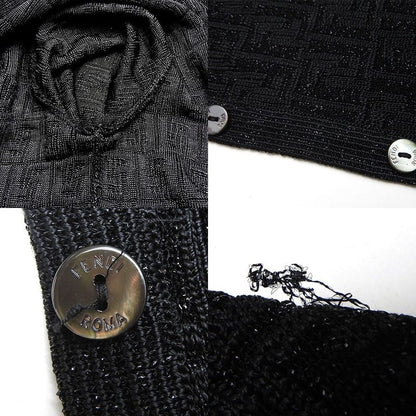 Fendi Cardigan Long Sleeve Black Fashionable Apparel Women Fendi Cardigan Black