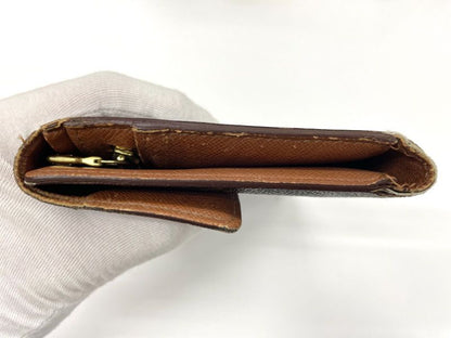 Louis Vuitton Monogram Pochette Passpole Long Wallet Passport Case M60135 Brown