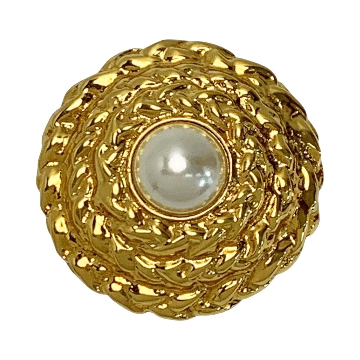 Yves Saint Laurent Pearl Gold Brooch