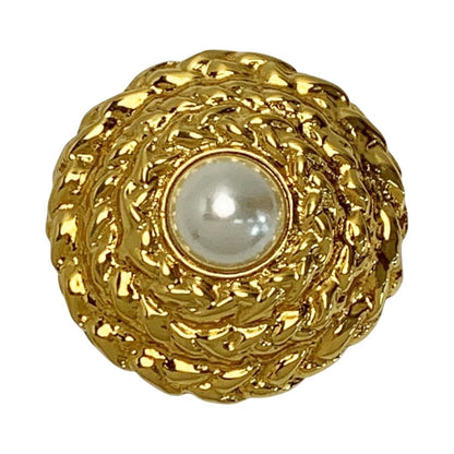 Yves Saint Laurent Pearl Gold Brooch
