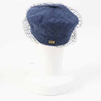 Christian DIOR 86aty920g132 ARTY Cotton Logo Hardware Denim Casket With Veil