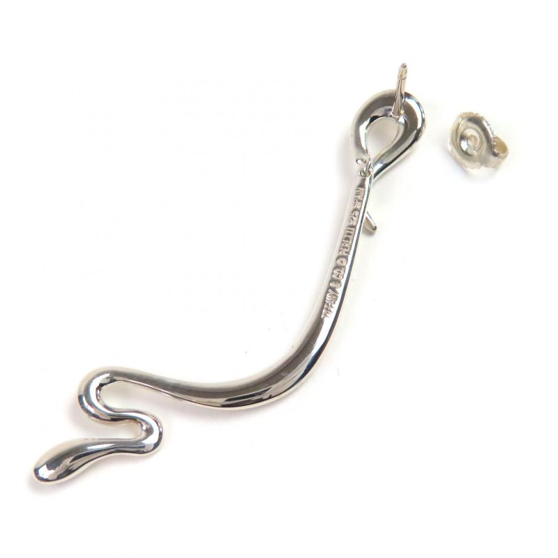 Tiffany & Co Elsa Peretti Swing Snake Earrings 925 Binaural Accessory Silver