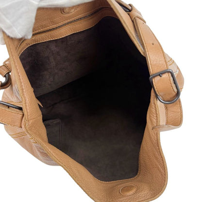 Bottega Veneta One Shoulder Bag Leather Beige Hobo Soho Shoulder
