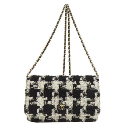 Chanel Chain Wallet Coco Mark Gold Hardware Long Wallet With Coin Purse Tweed