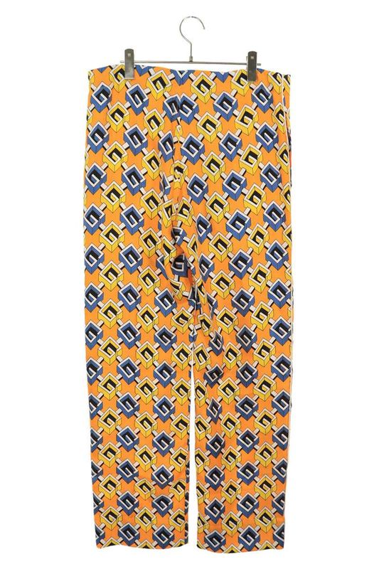 Gucci 663490 Zlp98 All-over Silk Pajama Long Pants Men's S