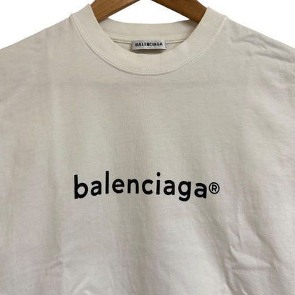 Balenciaga New Copyright Short Sleeve Crew Neck Logo T-Shirt Size XS White