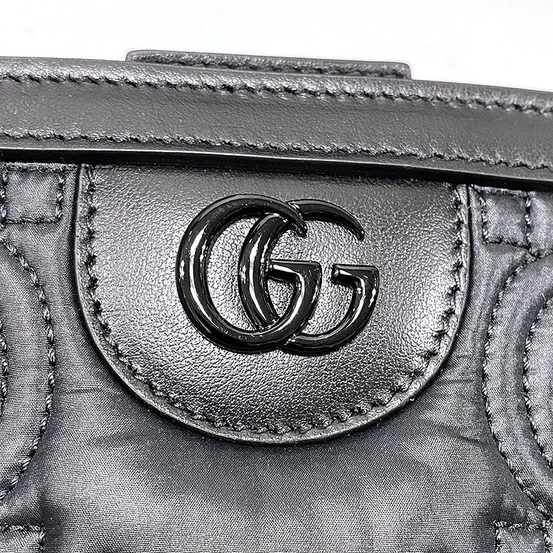 Gucci Ggmatelasse Medium Tote Bag 631685 Black Nylon A4 Size