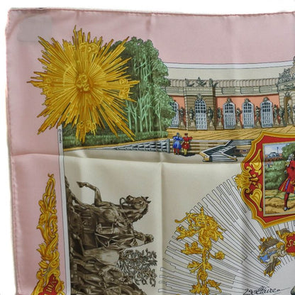 Hermes Carré 90 Sanssoucy Silk Pink Women's Scarf