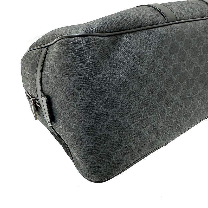 Gucci Bag Men's Brand GG Supreme Boston Bag GG Supreme Canvas Black 322066