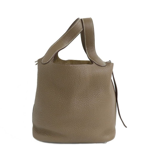 Hermes Picotin Lock PM 18 Etoupe Taurillon Clemence Silver Handbag