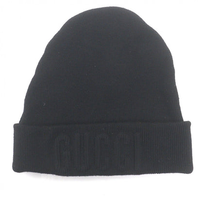 Gucci Logoworkman Beanie Knit Cap Hat Black Sweater — view 4