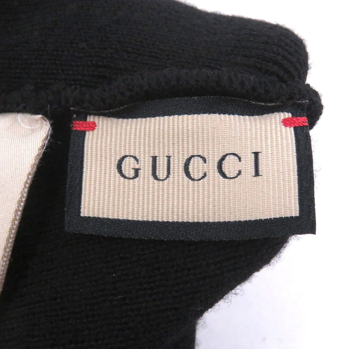 Gucci Logoworkman Beanie Knit Cap Hat Black Sweater — view 6