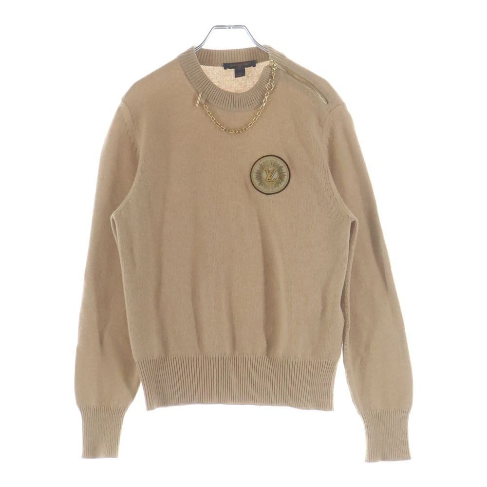 Louis Vuitton Chain Detail Patch Sweater Beige