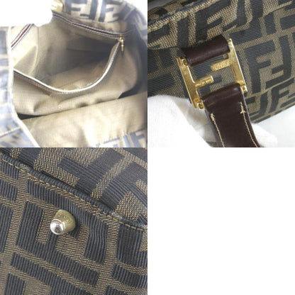 Fendi Zucca Handbag Khaki Canvas