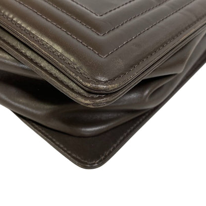 Chanel Boy Chanel Chain Shoulder Coco Mark Shoulder Bag Gray Ladies