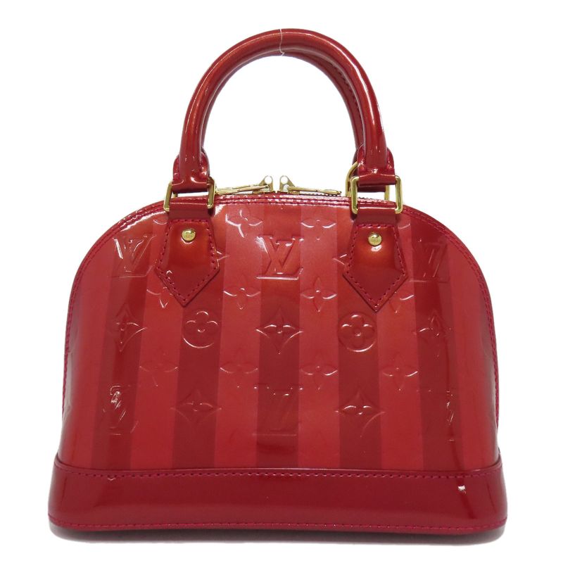 Louis Vuitton M91593 Alma BB Rayures Handbag Vernis Women