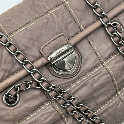 Prada Chain Shoulder Bag Leather Galante — view 11