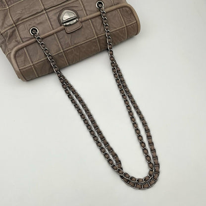 Prada Chain Shoulder Bag Leather Galante — view 10