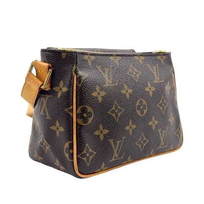 Louis Vuitton PM Monogram Leather Brown Shoulder Bag Gold — view 2