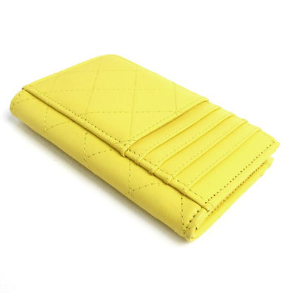 Chanel Fragment Case Card Case Yellow Ap3820 Ladies Preowned