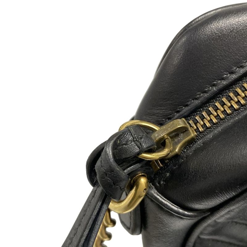 Gucci Shoulder Bag GG Marmont Quilted Mini Bag 448065 Black Chain Shoulder