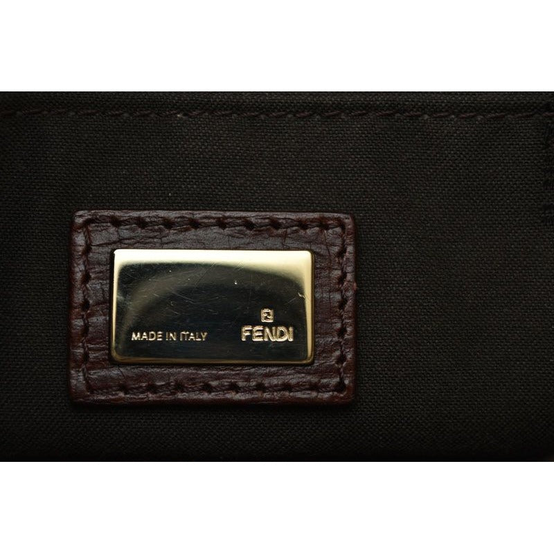 Fendi Shoulder Bag Zucchino Vintage Zucca Pattern Beige Brown — view 6