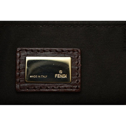 Fendi Shoulder Bag Zucchino Vintage Zucca Pattern Beige Brown — view 6