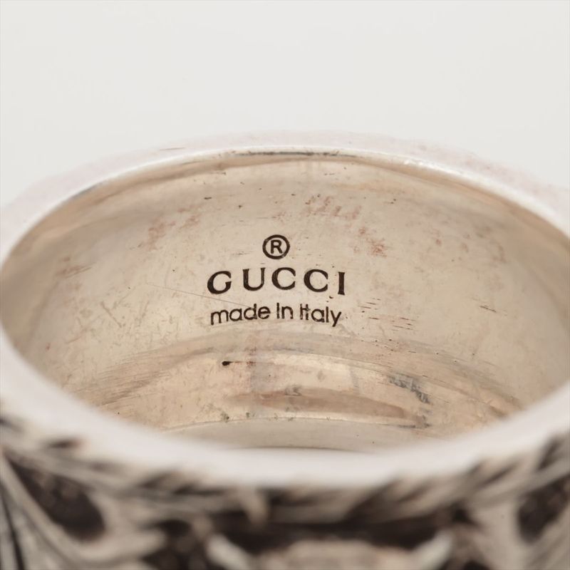 Gucci Taiga - Head Arabesque Garden Silver Ring 12 (actual Size 11.25) Made In