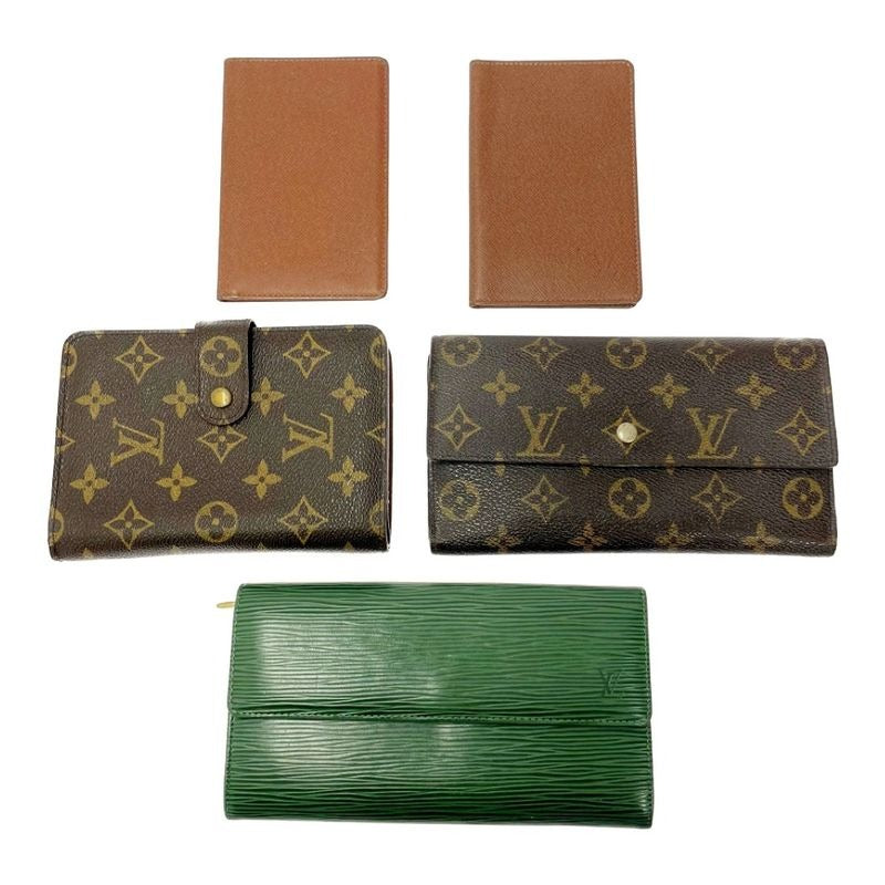 Louis Vuitton Monogram Wallet 5-Piece Set Brown Long