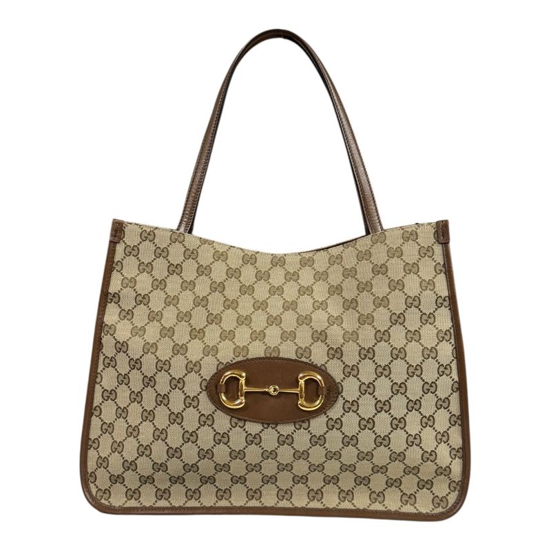 Gucci Horsebit Tote Bag GG Canvas 623694 Beige Unisex Gucci  Gucci