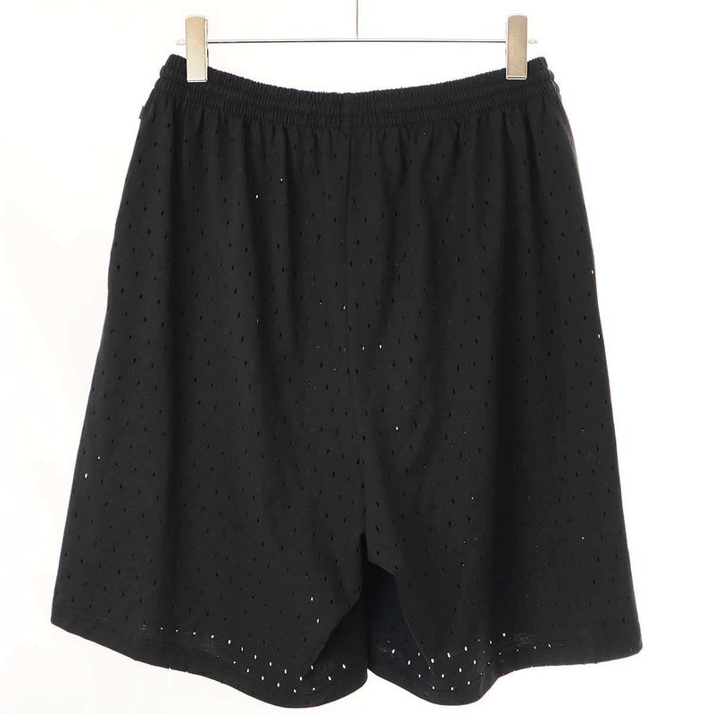 Balenciaga Perforated Shorts Mesh Shorts 674591 Tmvd4 Black S