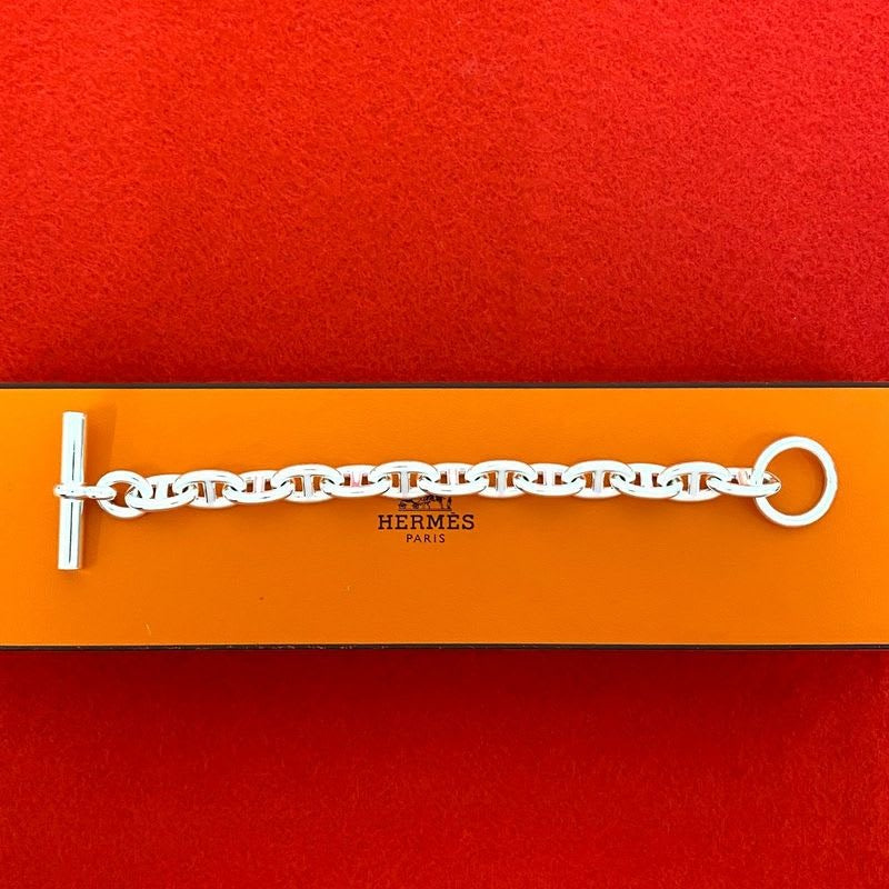 Hermes Chaine D'ancre MM 13 Pieces Silver 925 Chain Bracelet Accessorie