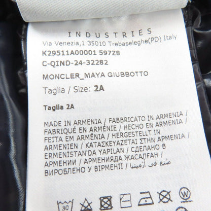 Moncler Maya Logo Patch with Hood Down Jacket Navy Cm Hanger Garment Kids — view 11