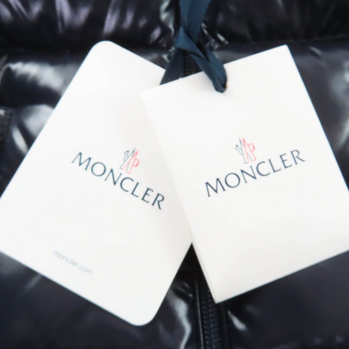 Moncler Maya Logo Patch with Hood Down Jacket Navy Cm Hanger Garment Kids — view 14