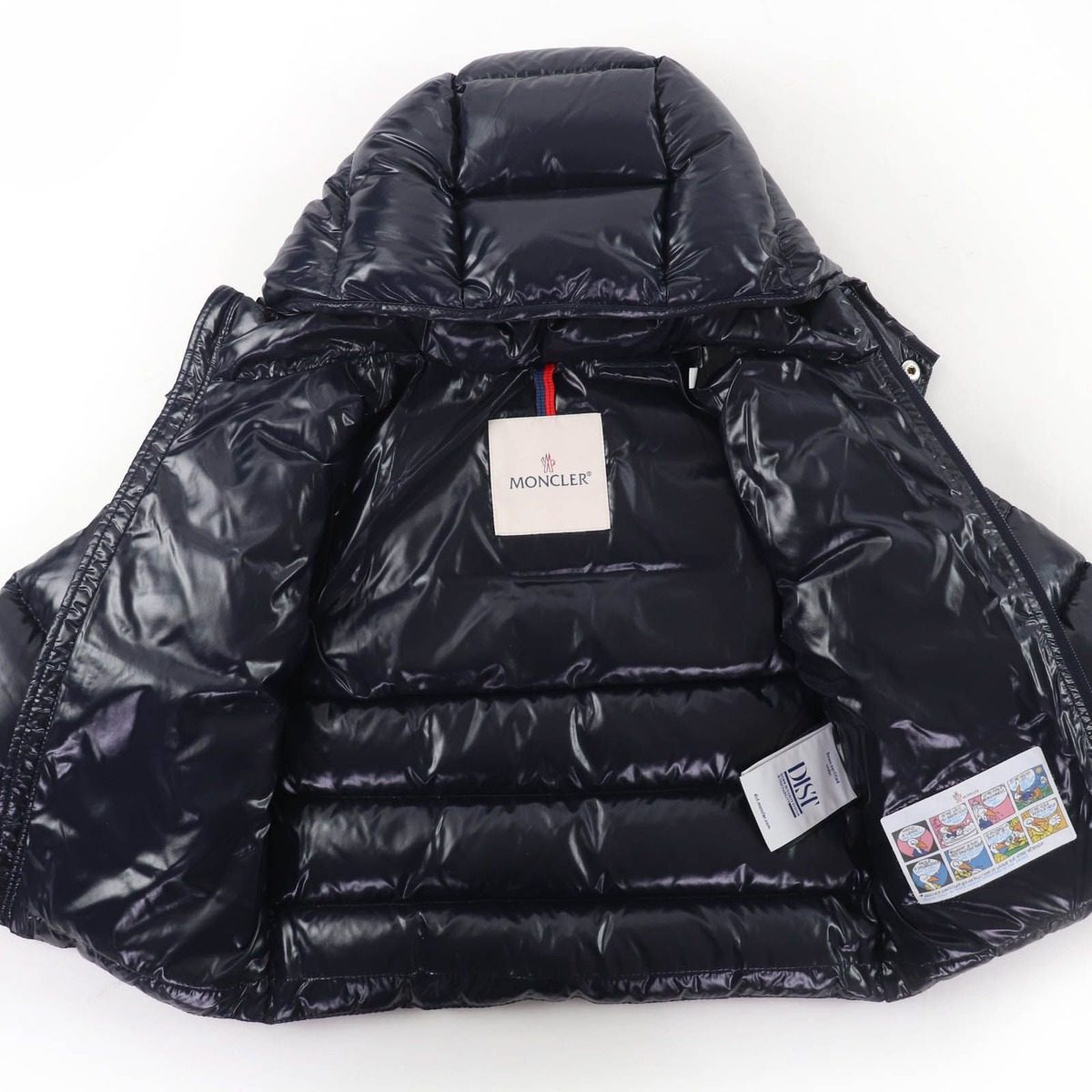 Moncler Maya Logo Patch with Hood Down Jacket Navy Cm Hanger Garment Kids — view 4