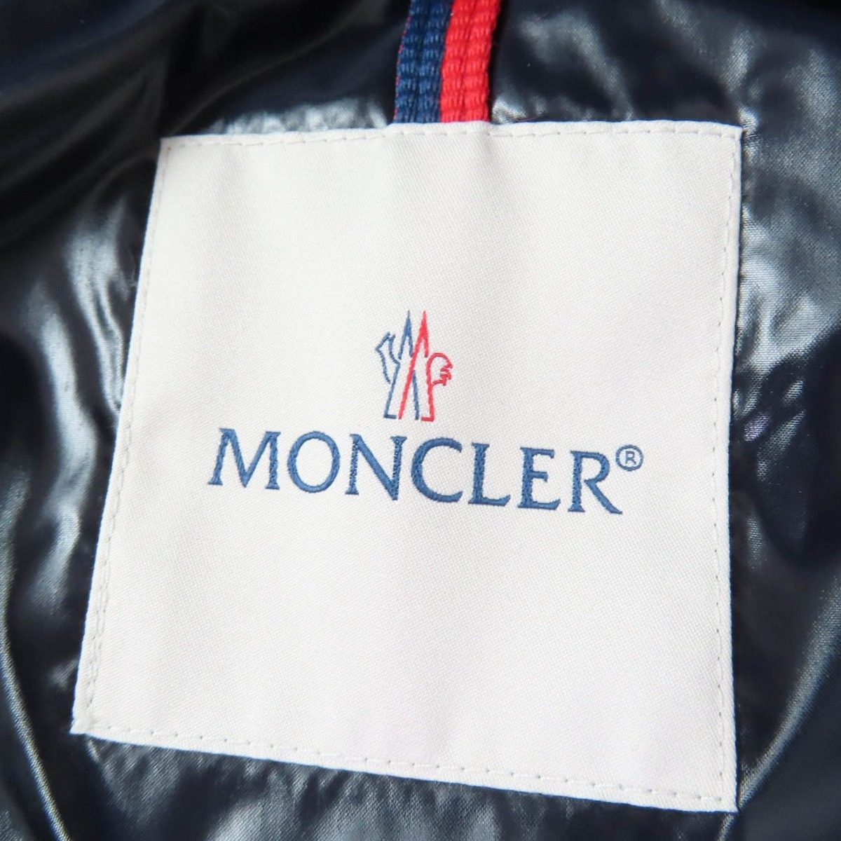 Moncler Maya Logo Patch with Hood Down Jacket Navy Cm Hanger Garment Kids — view 7