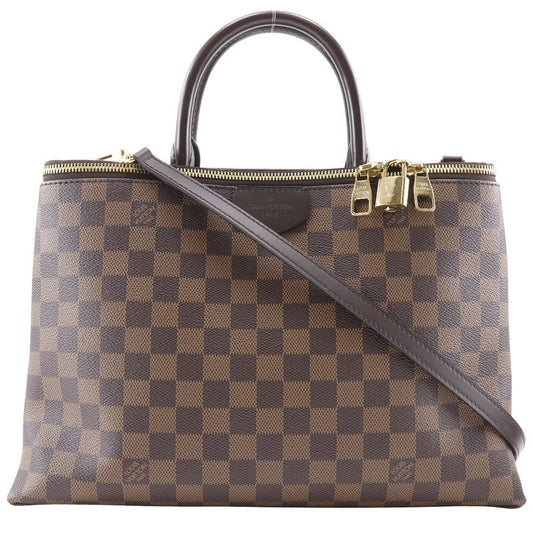 Louis Vuitton Brompton 2-way Shoulder N41582 Damier Canvas Brown Tr0186 Ladies