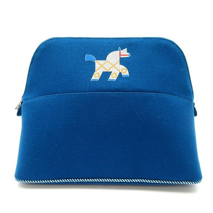 Hermes Bolide Pouch GM Animo Natte M 01 Wool Other Bag Blue