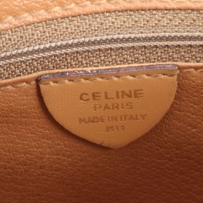 Vintage Celine Macadam Leather Shoulder Bag Crossbody Brown Women ERE Cw32-5