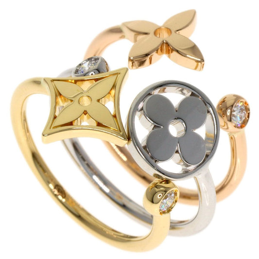 Louis Vuitton Bag Monogram Idylle Diamond 47 Ring 18k Yellow Gold 18k White Pink