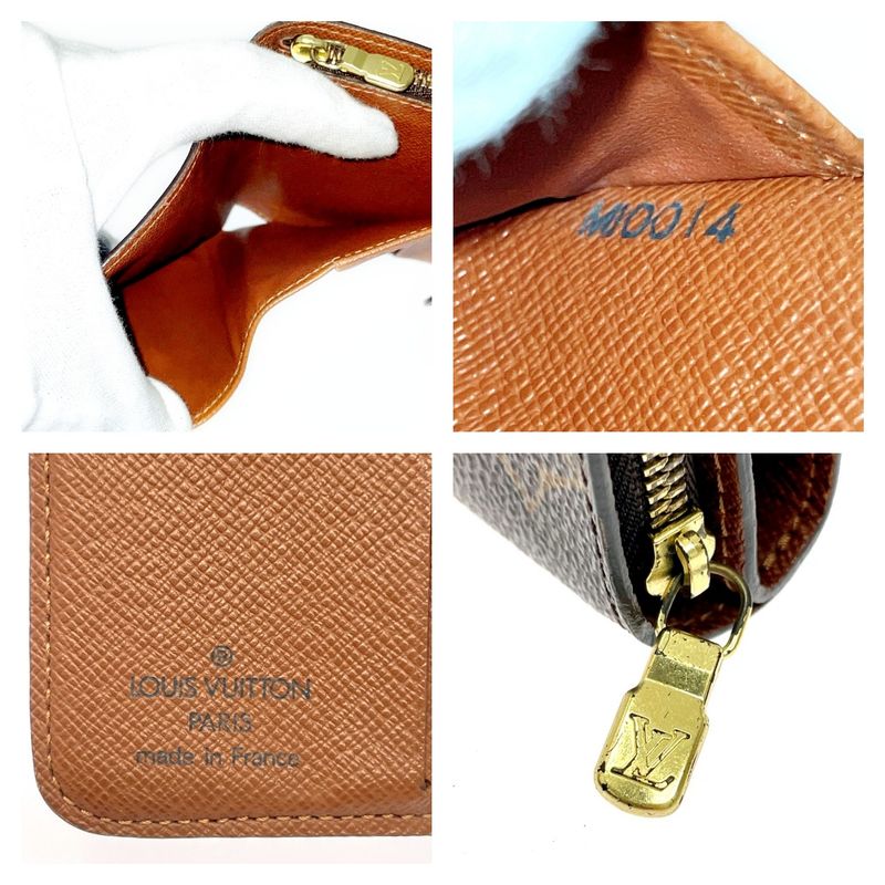 Louis Vuitton M61667 Monogram PVC Compact Zip Bifold Wallet Brown 303395 Bifold