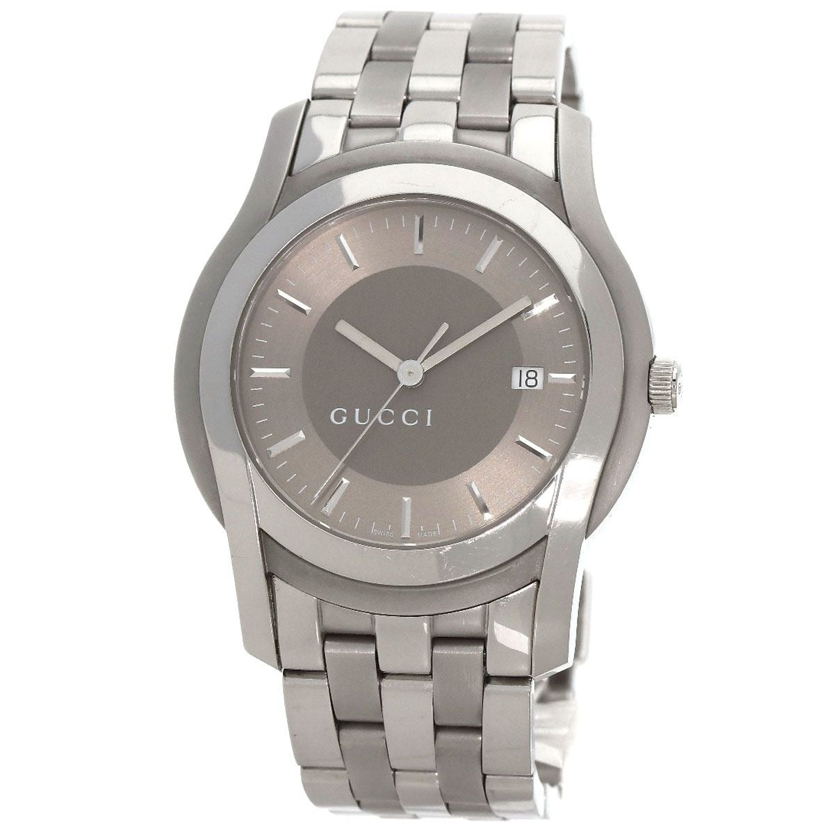 Gucci Round Face Watch SS