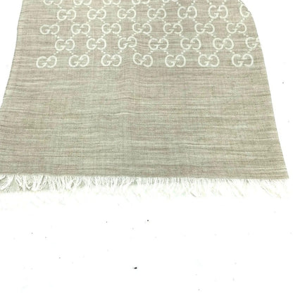 Gucci GG Pattern Wool Cashmere Scarf Large — view 6