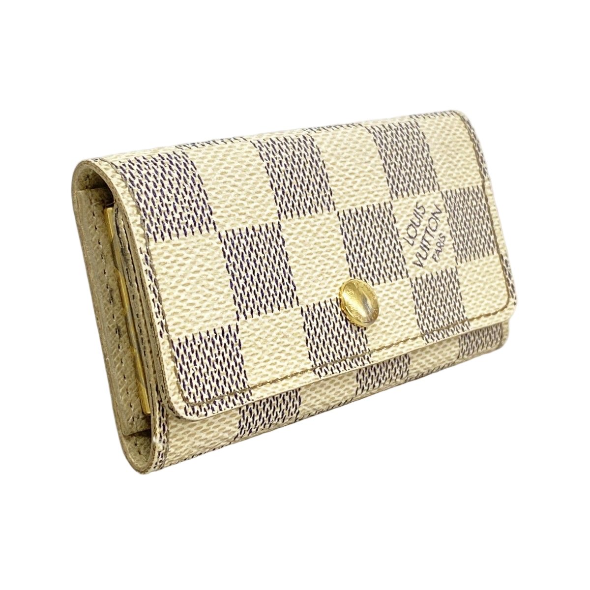 Louis Vuitton Key Case Damier Azur Multicles 4 White Key Holder — view 2