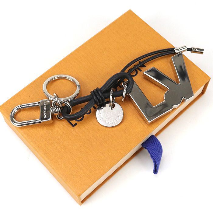 Louis Vuitton Porte Cles LV Rope M66497 Key Ring Metal Leather Men's