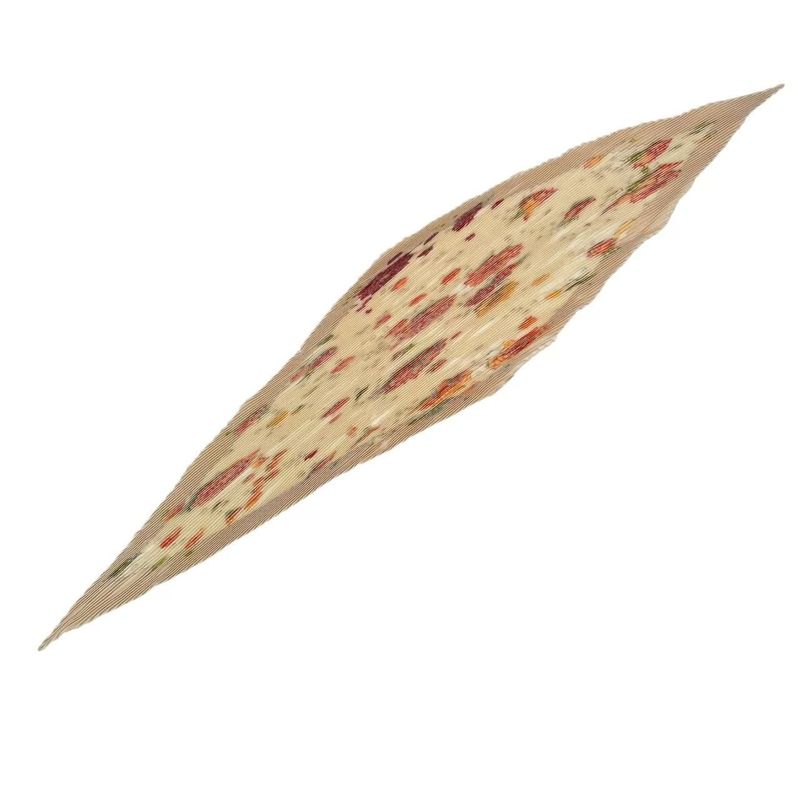 Hermes LA Rosee Anne Gavarni Rose Drop Scarf Silk Pleated Beige With Box