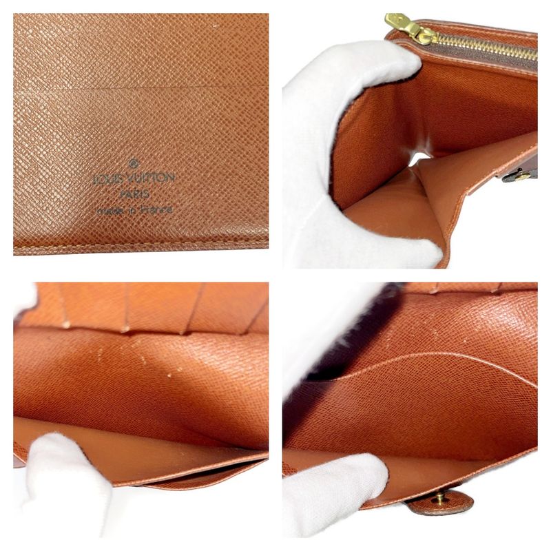 Louis Vuitton M61207 Monogram PVC Porte Papier Zip Bifold Wallet Brown 302785